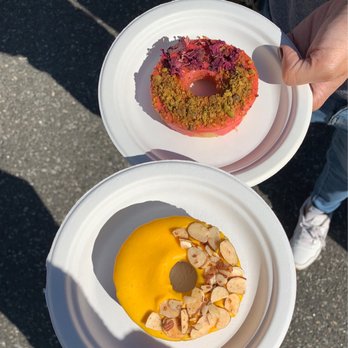 Knead Some Love NY - Ras Malai Rabdi & Rose Pistachio donut - Desserts Near Me Knead Some Love NY - Ras Malai Rabdi & Rose Pistachio donut - Desserts Near Me