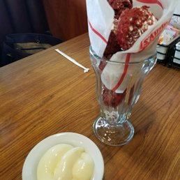 Red velvet hushpuppies. Red velvet hushpuppies.