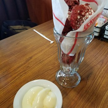 Denny's - Red velvet hushpuppies. - American Near Me - New Kensington, Pennsylvania Denny's - Red velvet hushpuppies. - American Near Me - New Kensington, Pennsylvania