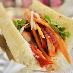 Chen's Bien Dong Cafe - 1/2 Chinese BBQ "Bahn mì" moi fave Chinese BBQ Pork Sandwich is here. OuiOui (Sorry I ate half b4 photo)