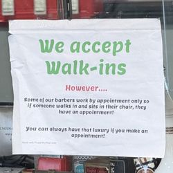 Walk in policy.