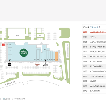 Village Plaza - Village Plaza site plan as of August 31, 2023. Chapel Hill, North Carolina. Home to the town's only Whole Foods Market. - Shopping Centers Near Me - Chapel Hill, North Carolina
