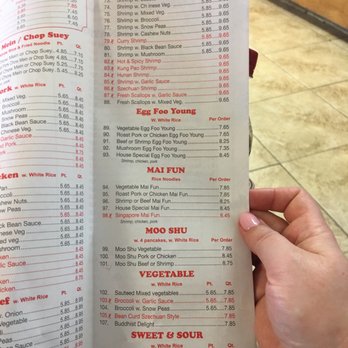 China Star - a hand holding a menu in a restaurant - Chinese Near Me - Gonzales, Louisiana