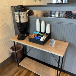 Complimentary coffee while you wait.