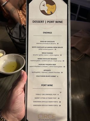 Menu photo 2 Circe Restaurant & Bar Providence, RI