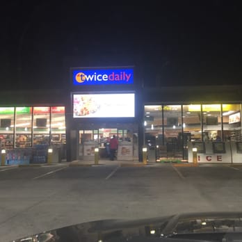 Twice Daily - the front of a convenience store at night - Gas Stations Near Me - Nashville, Tennessee Twice Daily - the front of a convenience store at night - Gas Stations Near Me - Nashville, Tennessee