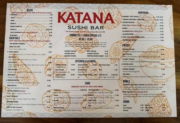 Menu photo 8 Katana Sushi Bar Turlock, CA Menu photo 8 Katana Sushi Bar Turlock, CA