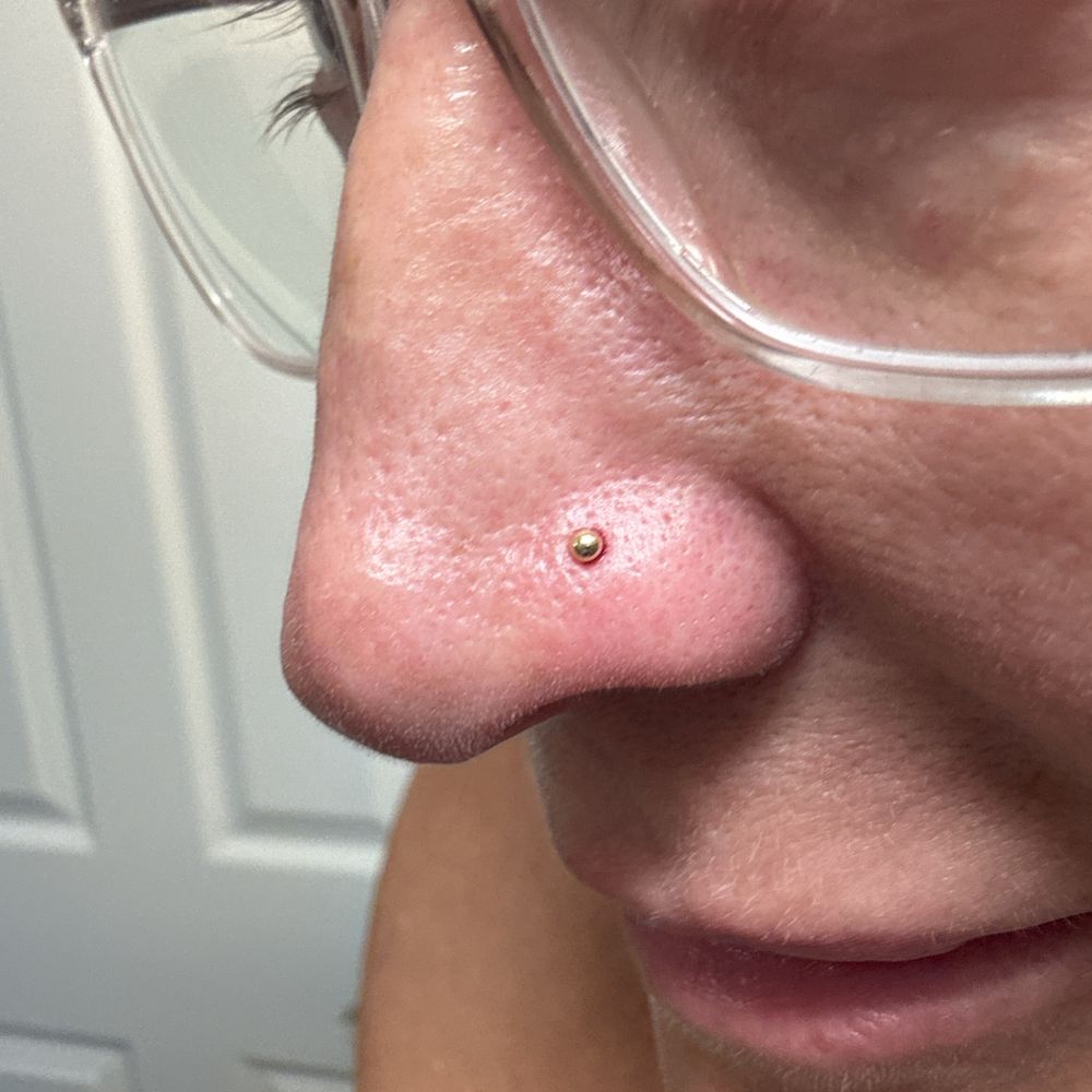 Nose re-piercing Nose re-piercing