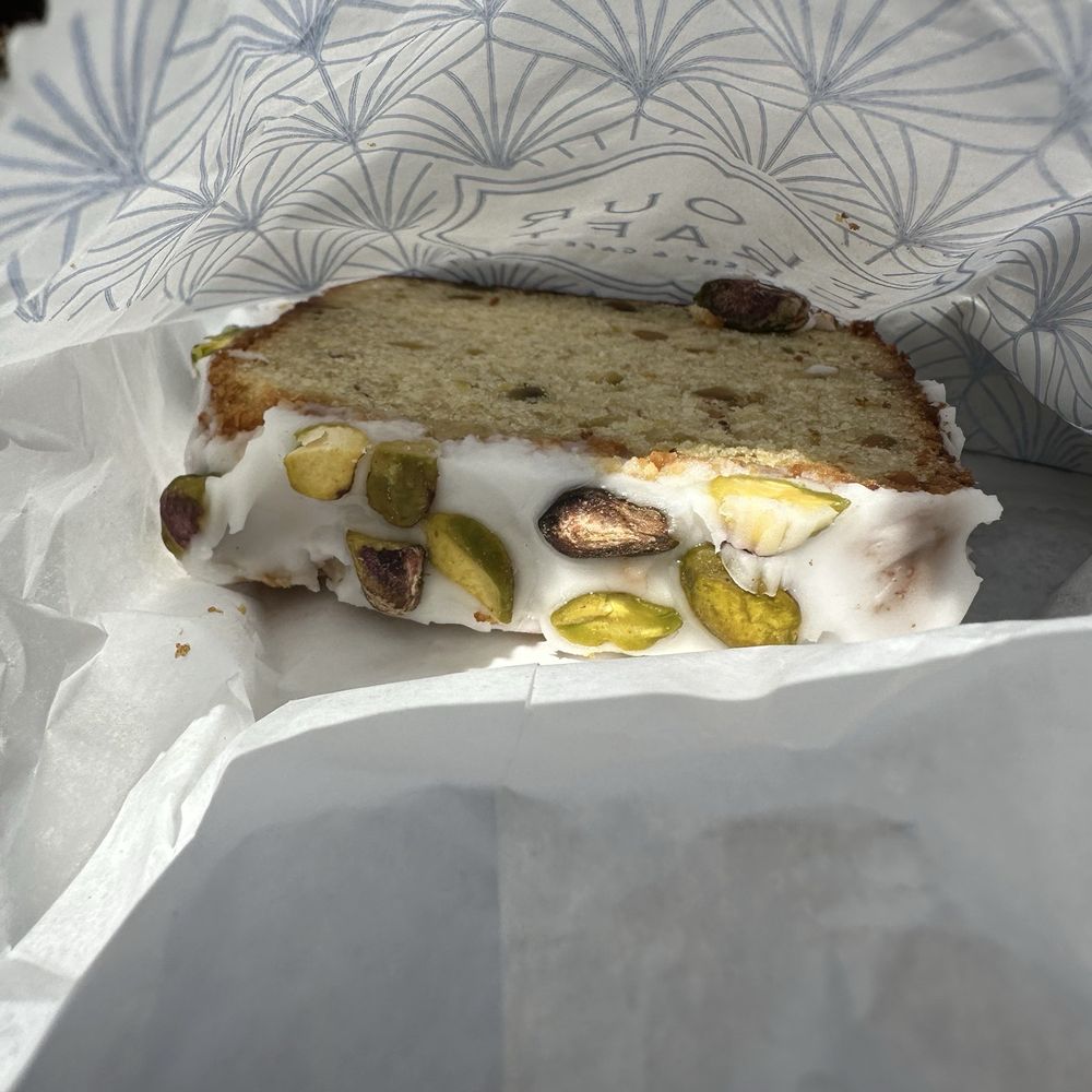 Flour Craft Bakery - Pistachio pound cake slice - Bakeries Near Me - Mill Valley, California