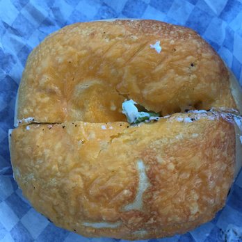Bagelicious - Cheese bagel with cream cheese and fresh sliced onions - Bagels Near Me - West Hills, California Bagelicious - Cheese bagel with cream cheese and fresh sliced onions - Bagels Near Me - West Hills, California