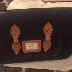The Leather Satchel Co - The poor lighting is on me. But this is a 15-inch classic satchel. Even if it is a "seconds", it is a beautiful bag.