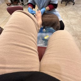 Gel pedicure, very relaxing