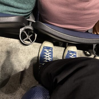 Chase Center - Legs squished against chair and feet hitting chair in front. - Stadiums & Arenas Near Me - San Francisco, California