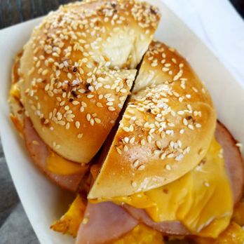 Dimo's Deli and Donuts - Bagel sandwich with egg, Canadian bacon, and cheese - Delis Near Me - Ann Arbor, Michigan Dimo's Deli and Donuts - Bagel sandwich with egg, Canadian bacon, and cheese - Delis Near Me - Ann Arbor, Michigan