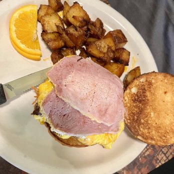 Betty's - Breakfast Sammich w/Just Egg & Canadian Bacon : ) - New American Near Me - Buffalo, New York Betty's - Breakfast Sammich w/Just Egg & Canadian Bacon : ) - New American Near Me - Buffalo, New York