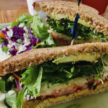 Shine Cafe - One of my favorites in the menu here is the Tempeh Ruben, comes with side salad - Vegan Near Me - Morro Bay, California Shine Cafe - One of my favorites in the menu here is the Tempeh Ruben, comes with side salad - Vegan Near Me - Morro Bay, California