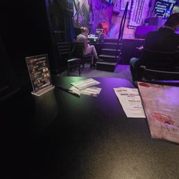 No drink, empty table. No drink, empty table.
