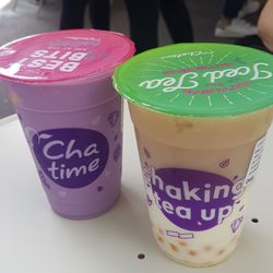 Chatime - Tarro with pudding and milk tea with mango bubbles