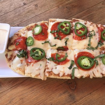 Taberna - Peperoni & Jala Flatbread ($13) - Tapas Bars Near Me - La Verne, California Taberna - Peperoni & Jala Flatbread ($13) - Tapas Bars Near Me - La Verne, California
