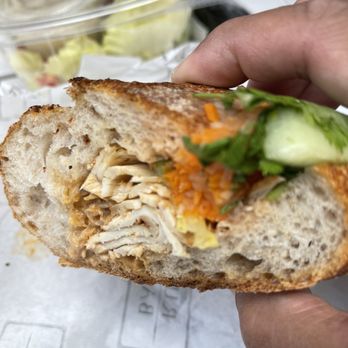 Rustic Bakery - Below average watery flavored Chicken Saigon Sandwich - Bakeries Near Me - Belvedere Tiburon, California