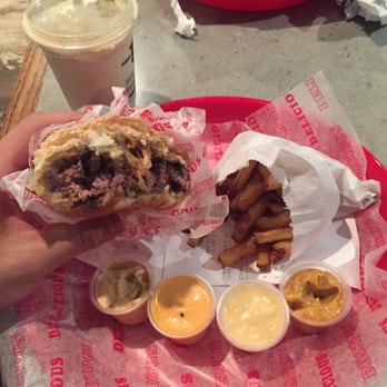 Good Stuff Eatery - Steak house burger, regular fries, and toasted marshmallow shake. - Burgers Near Me - Washington, DC, District of Columbia
