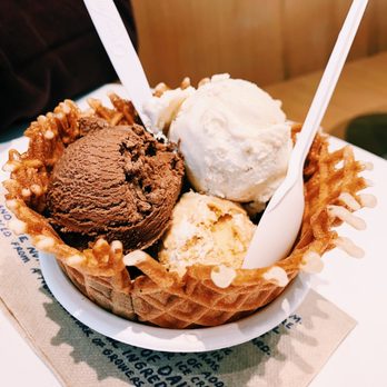 Jeni's Splendid Ice Creams - Dark chocolate truffle (left), fluffernutter pie (right), cold brew with coconut cream (bottom) - Ice Cream & Frozen Yogurt Near Me - Austin, Texas