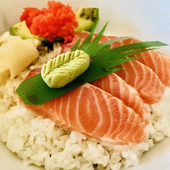 The Rice - Salmon rice bowl! Amazingly fresh and delicious!! - Japanese Near Me - Foothill Ranch, California
