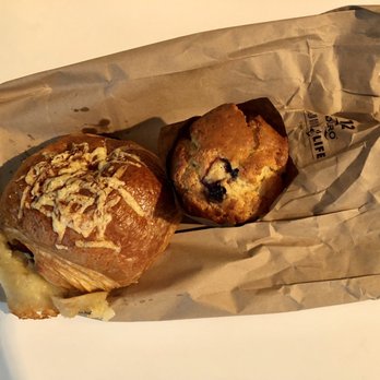 True Loaf - Ham and cheese to go with blueberry muffin. - Bakeries Near Me - Miami Beach, Florida