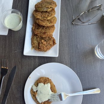 Indigenous Underground - Fried green tomatoes with Homemade Ranch! - Southern Near Me - Abbeville, South Carolina