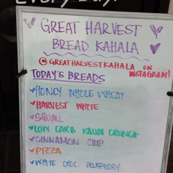 Great Harvest Bread - Today's bread options - Bakeries Near Me - Honolulu, Hawaii Great Harvest Bread - Today's bread options - Bakeries Near Me - Honolulu, Hawaii