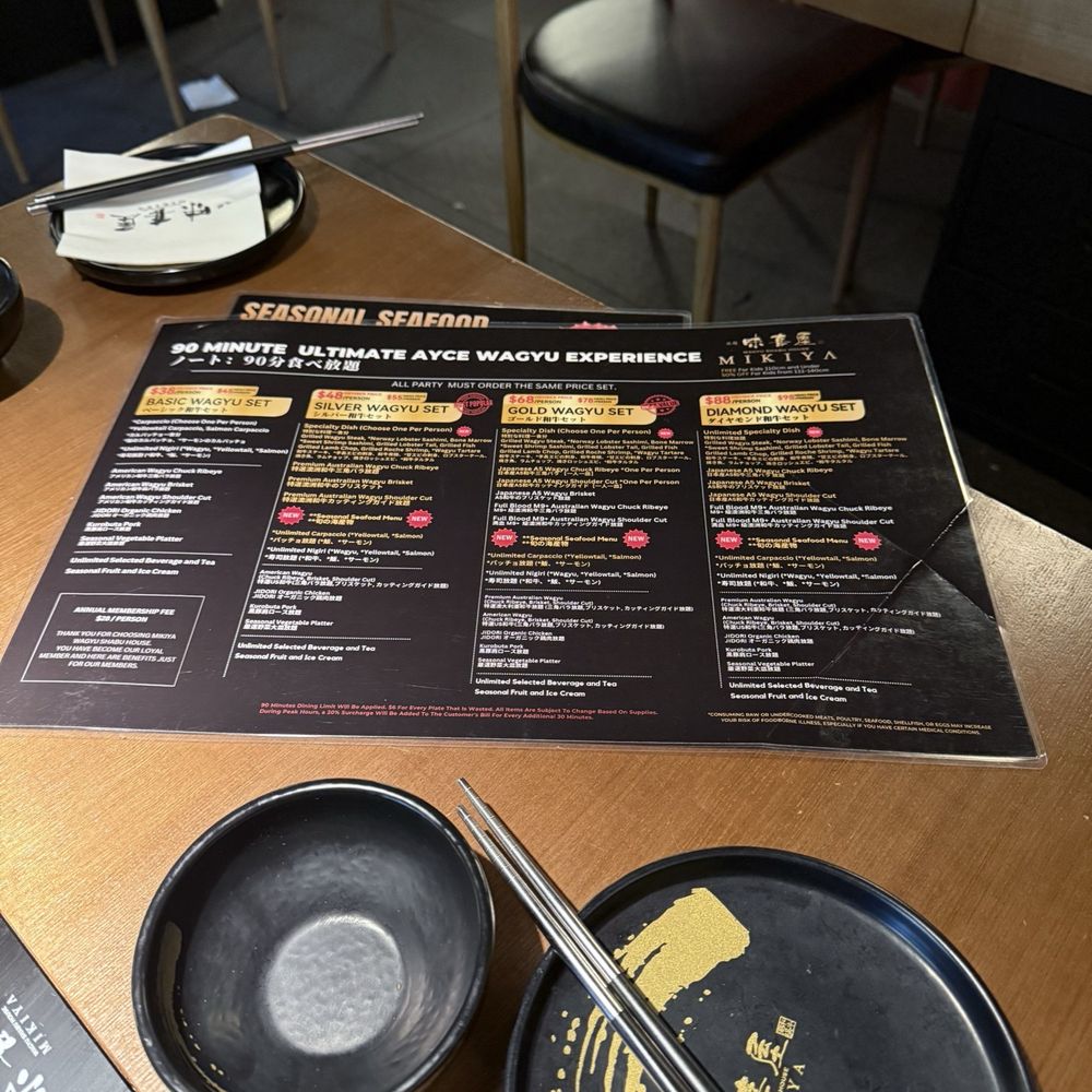 Mikiya Wagyu Shabu House - Different Menu Level Choices - Hot Pot Near Me - Flushing, New York Mikiya Wagyu Shabu House - Different Menu Level Choices - Hot Pot Near Me - Flushing, New York