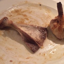 The "after" photo of a polished off lamb bone with no traces of meat left speaks for itself!! The "after" photo of a polished off lamb bone with no traces of meat left speaks for itself!!