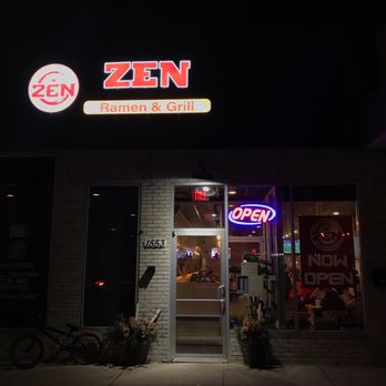 Zen Ramen & Grill - View outside at night - Ramen Near Me - Hanover Park, Illinois