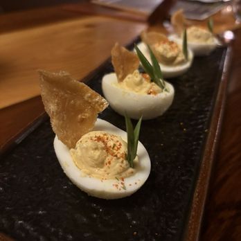 The Rev - Caviar Miso, butter, toast, potato chips, deviled egg - Seafood Near Me - Orlando, Florida