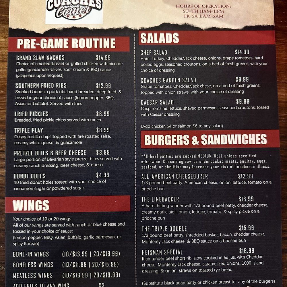 Menu Menu