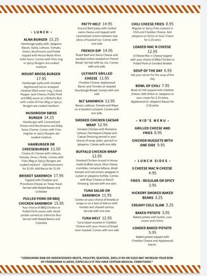 Menu photo 1 Alma Diner Alma, CO Menu photo 1 Alma Diner Alma, CO