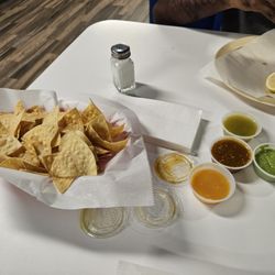 Agave Azul Mexican Grill - chips and salsa for an extra dollar