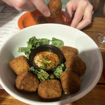 Flamingo A Go Go - Pepper Jack Boudin Balls - New American Near Me - New Orleans, Louisiana Flamingo A Go Go - Pepper Jack Boudin Balls - New American Near Me - New Orleans, Louisiana