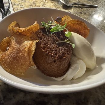 Evelyn Rose - Cornbread cake dessert from tasting menu - American Near Me - Vienna, Virginia