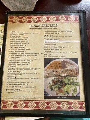 Menu photo 4 Agave Mexican Grill Sneads, FL