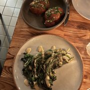 Photo of Reveler’s Hour - Washington, DC, United States. Garlic knots, rapini