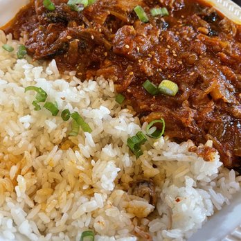 Fat Tiger Korean BBQ & More - Kimchi and pork stew with rice - Asian Fusion Near Me - White Bluff, Tennessee