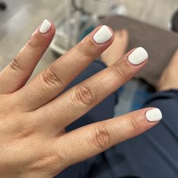 White gel nails White gel nails