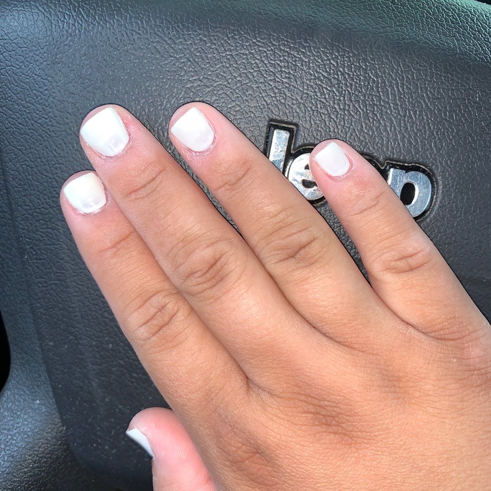 Check out the splotchy job that cost me $18 and is not even white. It's actually marshmallow Check out the splotchy job that cost me $18 and is not even white. It's actually marshmallow