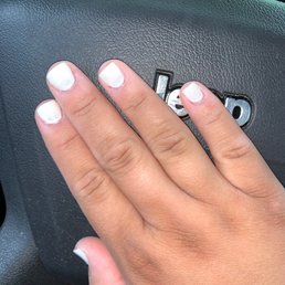 Check out the splotchy job that cost me $18 and is not even white. It's actually marshmallow Check out the splotchy job that cost me $18 and is not even white. It's actually marshmallow
