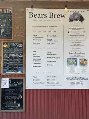 Menu photo 1 Bears Brew Gardiner, MT