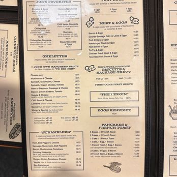 Joe's Place Paso Robles - Le meñu - Breakfast & Brunch Near Me - Paso Robles, California Joe's Place Paso Robles - Le meñu - Breakfast & Brunch Near Me - Paso Robles, California