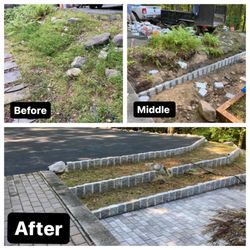 Celtic Masonry and Paving - Terrorist flowerbeds lowers into a patio