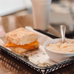Belcross Biscuit Company  - Sausage egg cheese biscuit