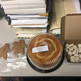 Gingerbread men cookies, sour cream pound cake & wedding cookies!
